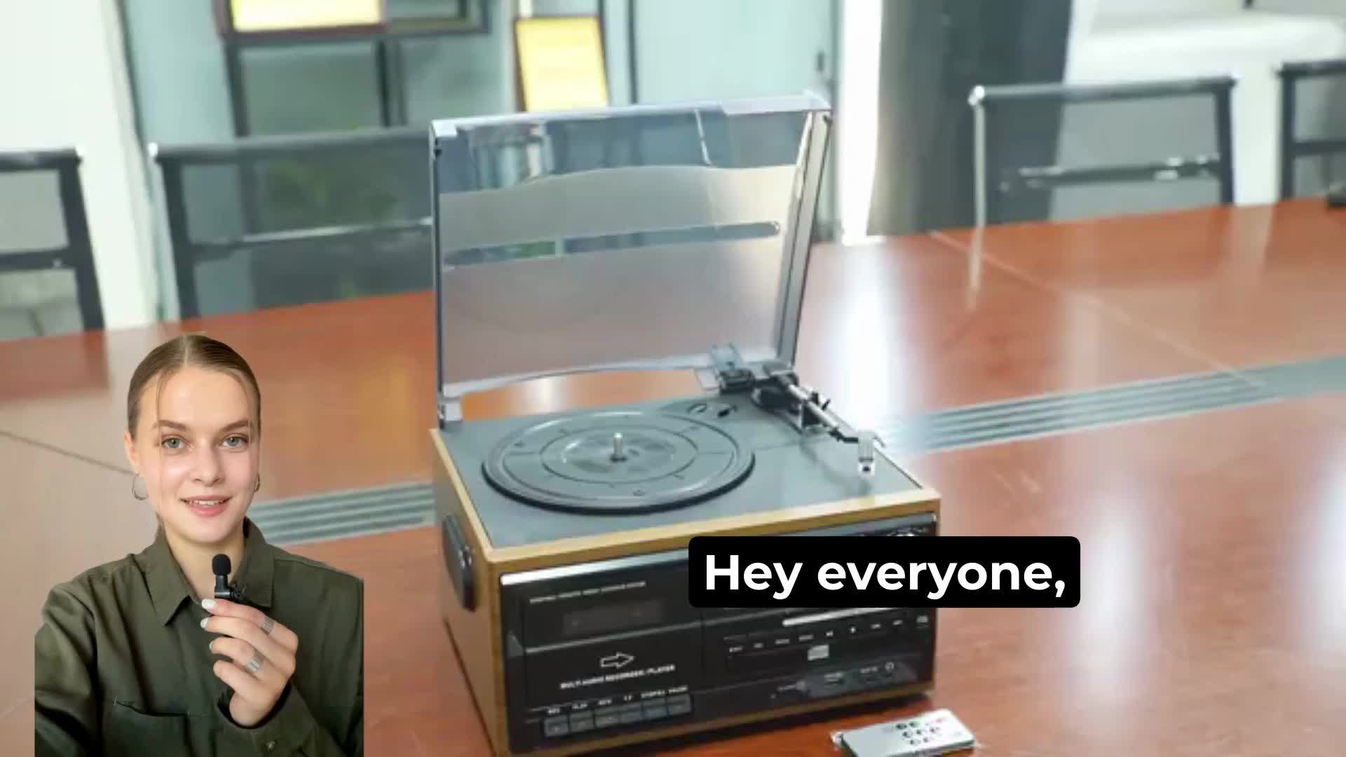 Multi Cassette Player - Vintage Turntable with CD Recorder