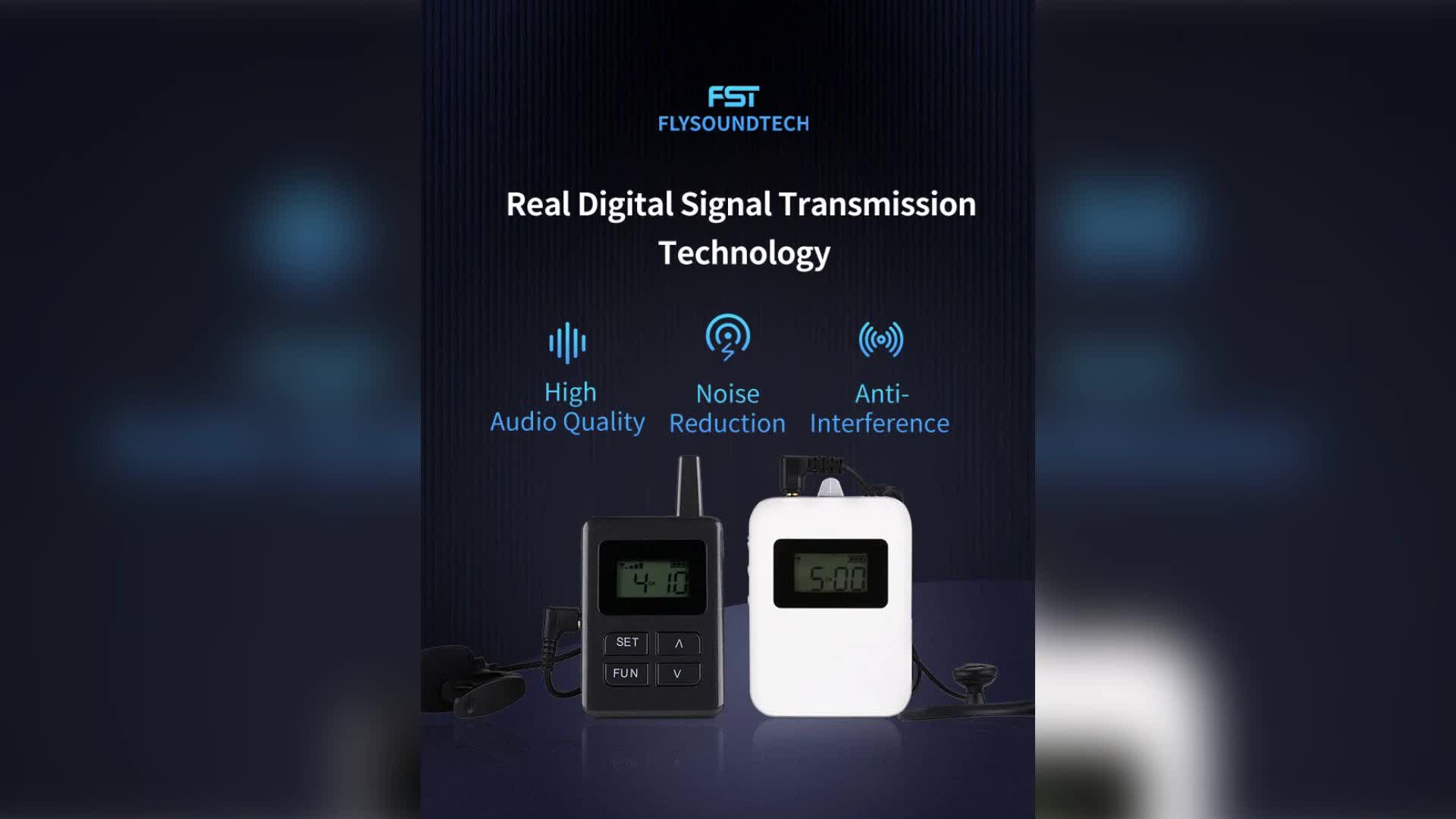 Wireless Portable Bus Coach Microphone PA Audio Tour Guide System